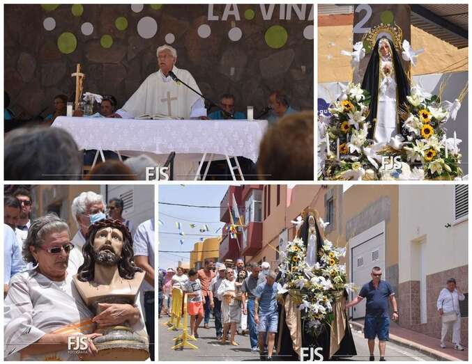 Imágenes de los actos religiosos de este lunes en La Viña/Francisco Javier Santana.